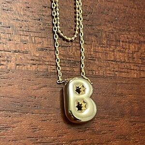A new day necklace B initial jewelry Believe in Yourself 14K dipped necklace new